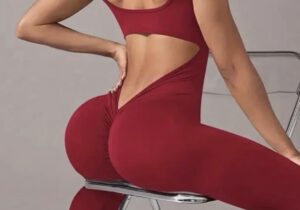 Catsuit bordó